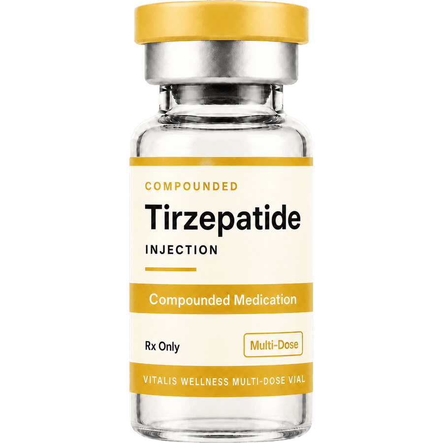 Vitalis Wellness compounded tirzepatide injection vial